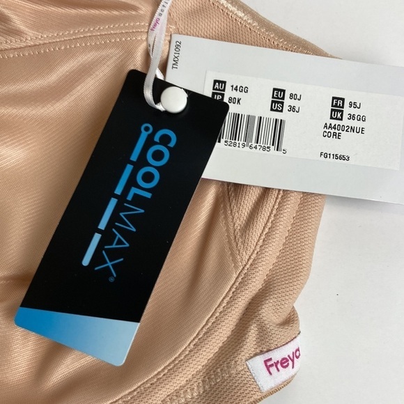 Freya Active NWT Core Underwire Supportive Sports Bra Tan Cream 36J Gym Workout - Picture 4 of 13